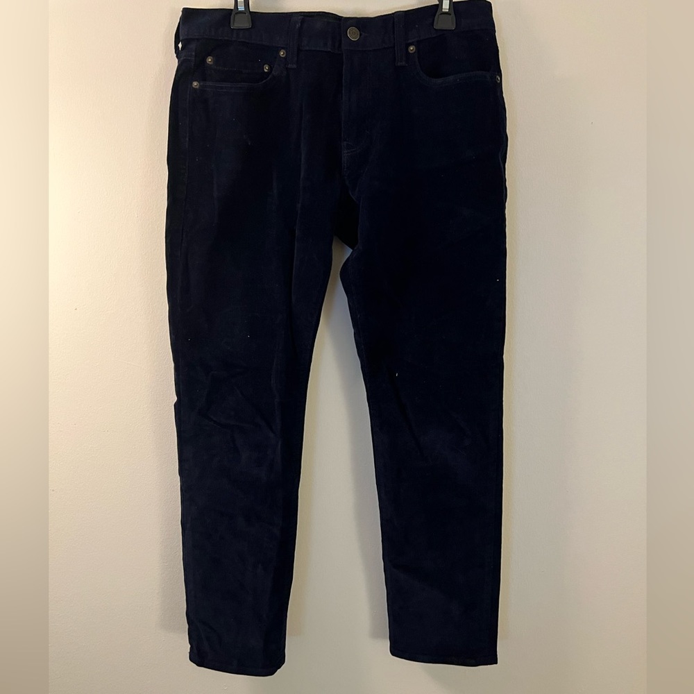Mens Navy Slim Fit Corduroy Pants - Banana Republic